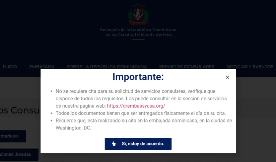 Citas Embajada República Dominicana
